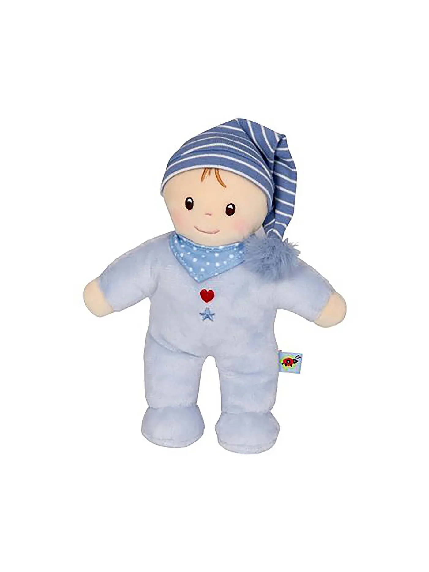 BABY GLÜCK | Kleine Schmusepuppe Hellblau | 